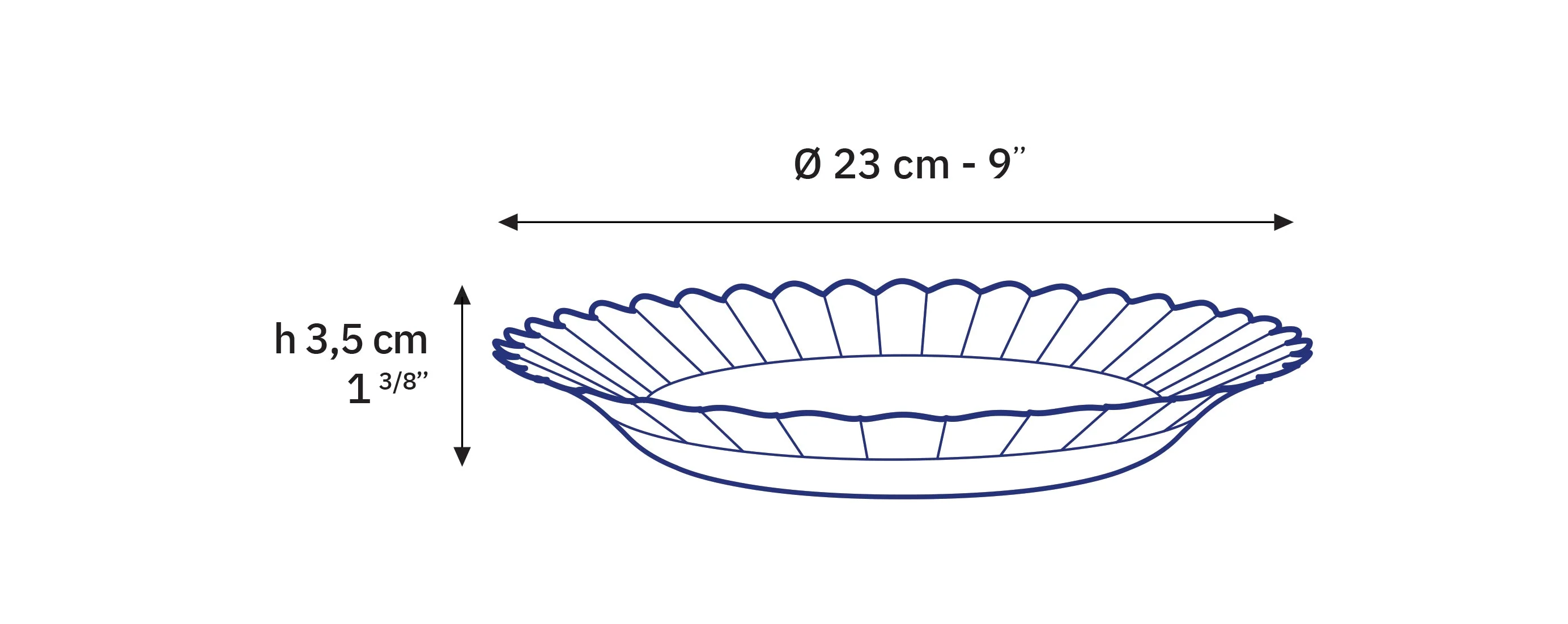 Le Picardie® Marine Blue Glass Soup Bowl 9" - Set of 6 - Image 3